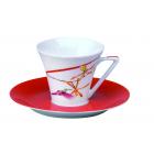 P-Tasse café soucoupe Rouge 10cl
