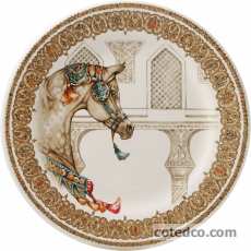 Coffret de 4 assiettes dessert cheval - 21.8cm