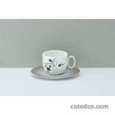 P-Tasse thé ( tasse fleurs, soucoupe dégradée)