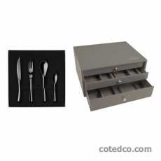 Ménagère 123 piéces - XY Black Miroir