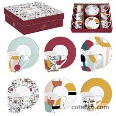 Coffret 6 P-Tasse café en Porcelaine