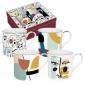 Coffret 4 Mugs 30cl en porcelaine