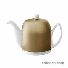 Théière 4 Tasses 75cl - Alu Bronze - Blanche