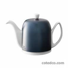 Théière 6 Tasses 100cl - Alu Cobalt - Blanche