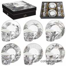 Coffret 6 P-Tasse café en Porcelaine