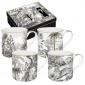 Coffret 4 Mugs 30cl en porcelaine