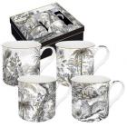 Coffret 4 Mugs 30cl en porcelaine