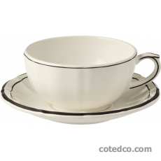 Coffret de 2 tasses et soucoupes déjeuner - 40 cl - diam. 18 cm