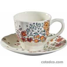 tasse et soucoupes thé U.S. - 25 cl - diam. 15,3 cm