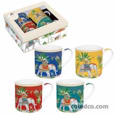 Coffret 4 Mugs 30cl en porcelaine