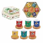 Coffret 6 Gobelets café & soucupe Bambou