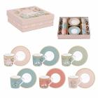 Coffret 6 P-Tasse café en Porcelaine