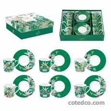 Coffret 6 P-Tasse café en Porcelaine