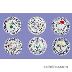 Coffret 6 Assiettes plate extra - 28.5cm - Assorties