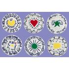 Coffret 6 Assiettes dessert - diam. 23,2 cm - assorties