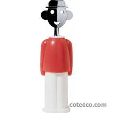 Tire-bouchon Alessandro M - Rouge & zamac chromée.