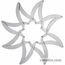 Dessous de plat AUGHH extensible en acier inoxydable 18/10 brillant.