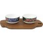 Set apéro 2 coupelles + plateau bois alim.