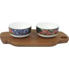 Set apéro 2 coupelles + plateau bois alim.