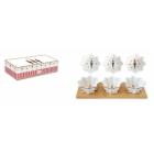 Plat apéritif - 3 coupelles + support bambou