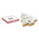 Plat apéritif - 3 coupelles + support bambou sapin