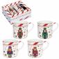 Coffret 4 Mugs 30cl en porcelaine