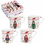 Coffret 4 Mugs 30cl en porcelaine