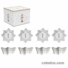 Coffret 4 bols forme étoile diam 11cm