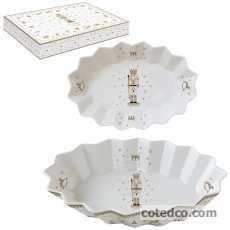 Plat ovale 25 x 17cm forme étoile