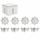 Coffret 4 bols forme étoile diam 11cm