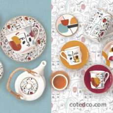Coffret 4 Mugs 30cl en porcelaine