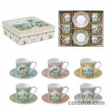 Coffret 6 tasses café & soucoupe 10cl