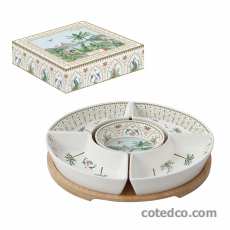 Set apéritif 5pcs Rond avec plateau