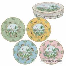 Coffret 4 Assiettes dessert 19cm assorties