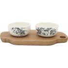 Set apéro 2 coupelles + plateau bois alim.