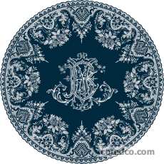 Assiette mignardise - Monogramme - diam. 12.8 cm