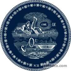 Assiette mignardise - Rébus - diam. 12.8 cm