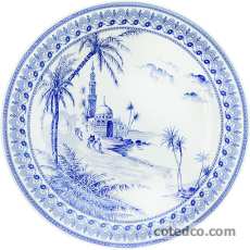 Assiette plate - Vue d Orient - diam. 27.4 cm