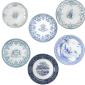 Coffret de 6 Assiettes plates - Assorties - diam. 27.4 cm