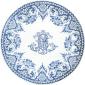 Assiette plate - Monogramme - diam. 27.4 cm