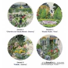 Coffret de 4 Assiettes dessert - diam. 21.8 cm - De Paris à Giverny
