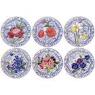 Coffret de 4 Assiettes dessert Fruits - diam. 21,8 cm