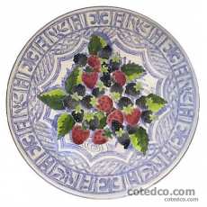 Coffret de 1 plat à gâteaux fruits - diam. 30 cm