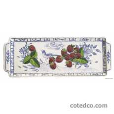 Coffret de 1 plat à cake fruit - 38x14,5 cm