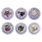 Coffret de 4 Assiettes canapés fruits - diam. 16,5 cm