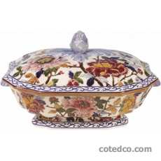 Coffret de 1 soupière décorative Louis XV - 21,5x33,5x25