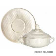 Coffret de 2 tasses et soucoupesà bouillon couvertes - 20 cl - diam. 17,3 cm