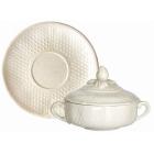 Coffret de 2 tasses et soucoupesà bouillon couvertes - 20 cl - diam. 17,3 cm