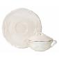Coffret de 2 tasses et soucoupes bouillon couvertes - 22 cl - diam. 18,4 cm
