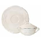 Coffret de 2 tasses et soucoupes bouillon couvertes - 22 cl - diam. 18,4 cm